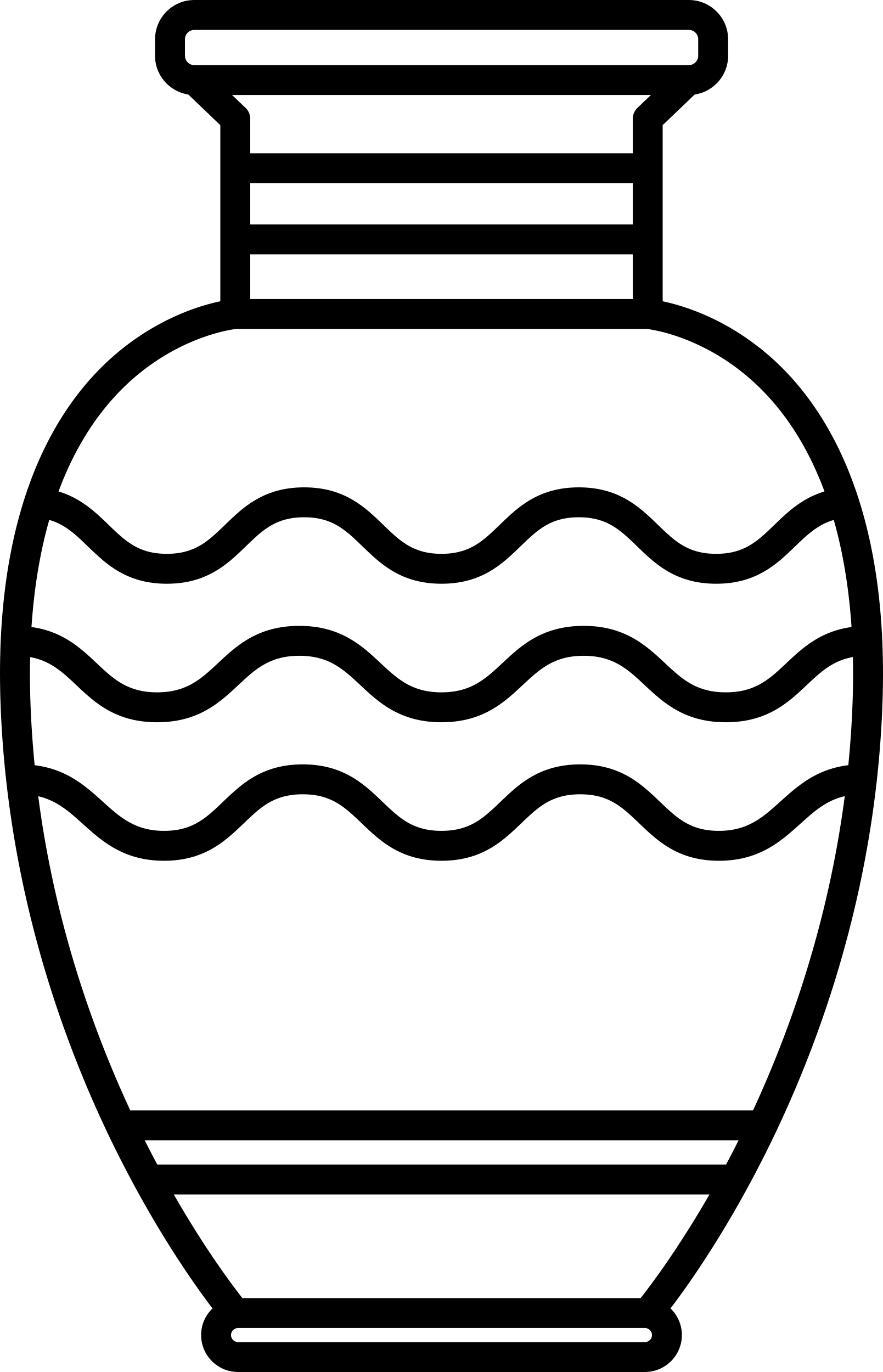 Ceramic Vase Outline Icon Svg Set Free Vectors
